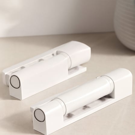 95 mm PVC Kapı Düz Menteşe (Beyaz/Metal)