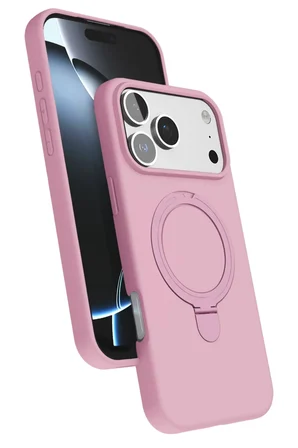Apple iPhone 17 Pro Regal Magsafe Standlı Kapak - Açık Pembe