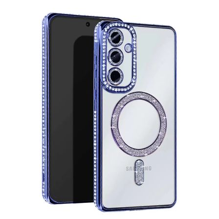 Samsung Galaxy A56 Joke Simli Magneticsafe Kılıf - Mavi