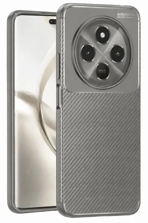 Tecno Spark 30C Kılıf Auto Focus Karbon Kapak - Gri