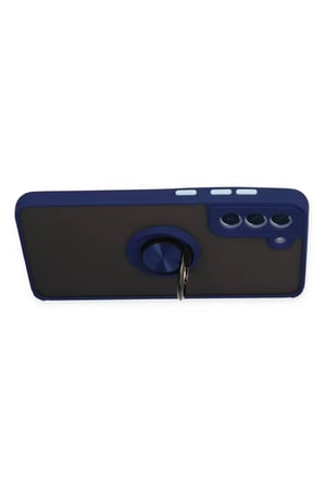 Samsung Galaxy S21 FE Kılıf Montreal Yüzüklü Silikon Kapak - Lacivert