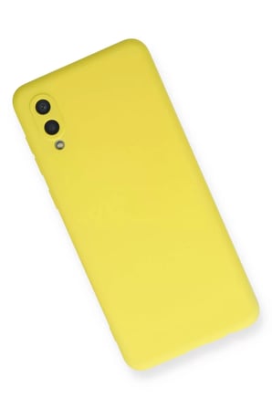 Samsung Galaxy A02 Kılıf Nano içi Kadife Silikon - Sarı