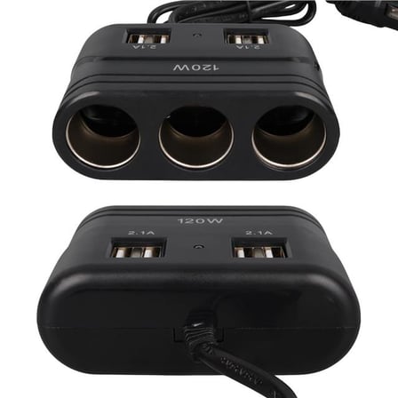 Olesson 1678 12-24V 4 USB Girişli 120W 80cm Kablolu 3’lü Araç Çakmak Çoklayıcı
