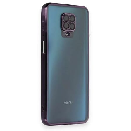 Xiaomi Uyumlu Redmi Note 9 Pro Kılıf Razer Lensli Silikon - Mor