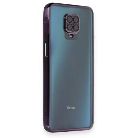 Xiaomi Uyumlu Redmi Note 9 Pro Kılıf Razer Lensli Silikon - Mor