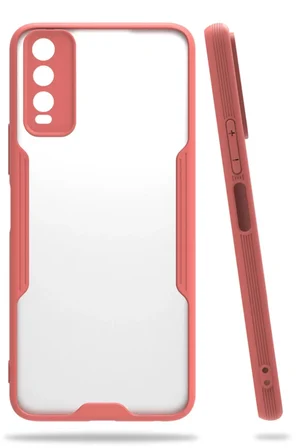 Vivo Y11S Kılıf Platin Silikon - Pembe