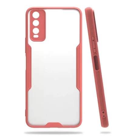 Vivo Y11S Kılıf Platin Silikon - Pembe