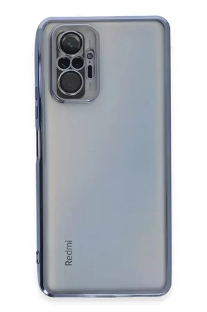 Xiaomi Redmi Note 10 Pro Kılıf Razer Lensli Silikon - Açık Mavi