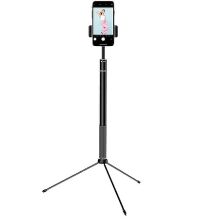 2in1 Tripod Standlı Youtube Tiktok Selfie Çekim Işıklı Telefon Tutucu - Makyaj Işığı DLK3621N/93