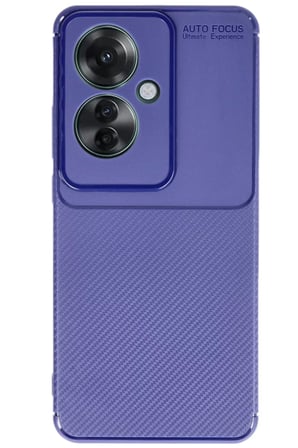 Oppo Reno 11F Kılıf Auto Focus Karbon Kapak - Lacivert