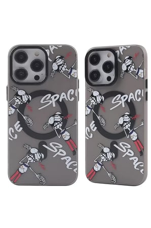 Apple iPhone 13 Pro Kılıf Apollo Magneticsafe Desenli Kapak - Apollo Siyah - 3