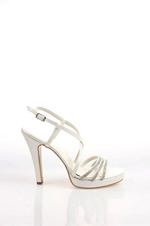 Sedef Cit Taşlı Kadın Abiye Ayakkabı Kadın Topuklu Şık Gece Ayakkabısı Zarif Tasarım