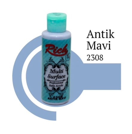 Mey İthalat Rich Multi Surface 2306 Antik Mavi Akrilik Boya 120 cc