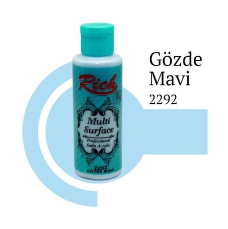 Mey İthalat Rich Multi Surface 2292 Gözde Mavi Akrilik Boya 120 cc