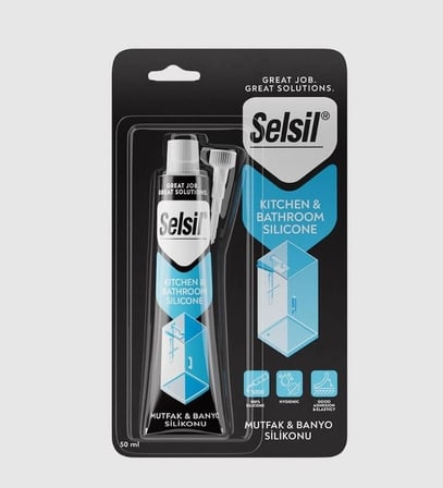 Mey İthalat Selsil Mutfak ve Duşakabin Silikonu Şeffaf 50 ml