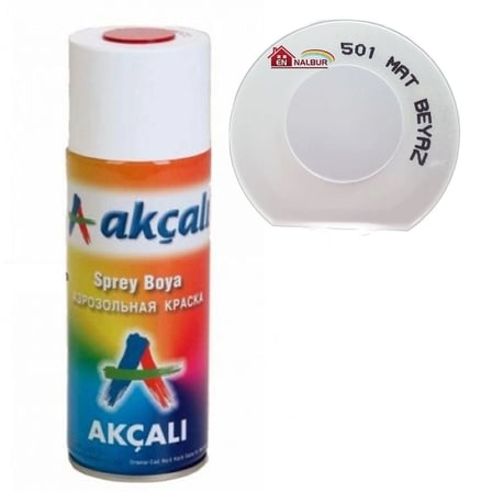 Mey İthalat Akçalı Sprey Boya 400 ml 501 Mat Beyaz