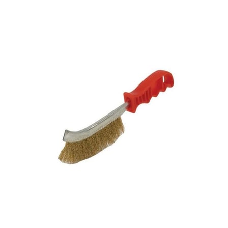 Mey İthalat Eğri Saplı Tel Fırça Tek Sıra ( Plastik Saplı)