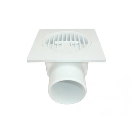 Mey İthalat Plastik Yer Süzgeci 10x10 cm 50 mm Yandan Çıkış