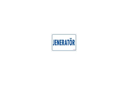 Mey İthalat Jeneratör Uyarı Levhası 17,5x25 KOD:1722