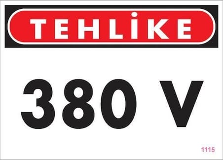 Mey İthalat 380 V Tehlike Uyarı Levhası 25x35 KOD:1115