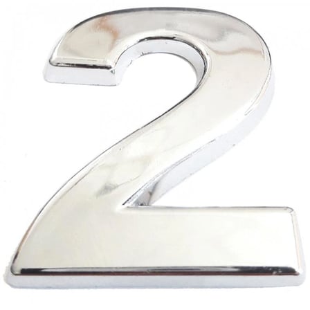 Mey İthalat Cemax Krom Yapışkanlı 2 Rakamı 5 cm