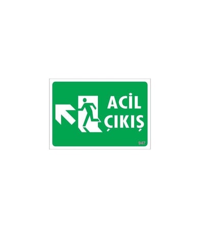 Mey İthalat Acil Çıkış Uyarı Levhasi 25x35 KOD: 947