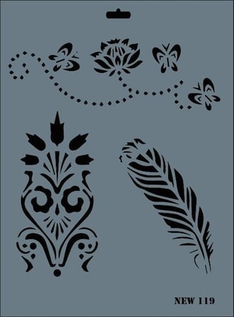 Mey İthalat Rich New Seri N-119 Stencil 35x25 cm