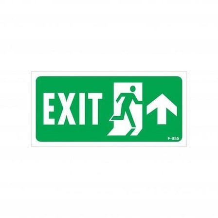 Mey İthalat Exit Yukarı Sağ Ok İşaretli Uyarı Levhası 17,5x25 KOD:955
