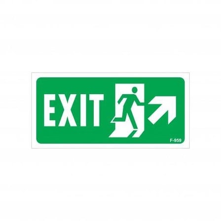 Mey İthalat Exit Sağ Yukarı Uyarı Levhası 17,5x25 KOD:959