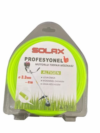 Mey İthalat Solax Altıgen Tırpan Misinası 3,3 mm 41 Metre