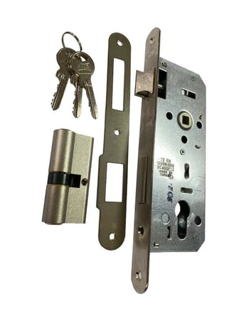 Mey İthalat Kale Oval 15 R 40 mm Nikel Silindirli Kapı Kilidi
