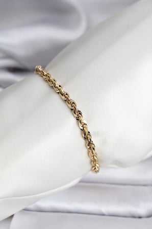 Mey İthalat 14K Gold Renk Kaplama Burgu Zincir Model CM Kadın Bileklik