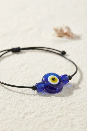 Mey İthalat Handmade Bohem Tarz Mavi Göz Nazar Kolye