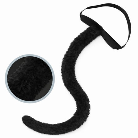 Mey İthalat Siyah Peluş Kuyruk Şekil Verilebilir 70 cm