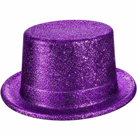 Mey İthalat Mor Simli Glitter Silindir Parti Şapkası