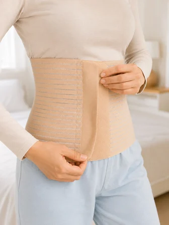 Mey İthalat Abdominal Doğum Sonrası Korse 26 cm Geniş 4 Kademeli Cırtlı Ayarlanabilir