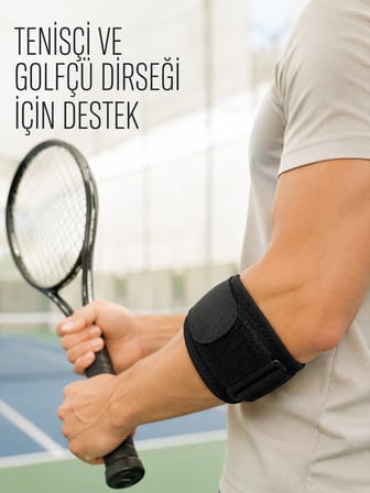 Mey İthalat Ayarlanabilir Epikondilit Bandı Tenis Golf ve Sporcu Dirsek Desteği