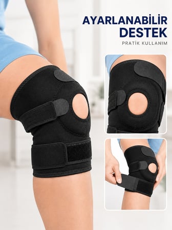 Mey İthalat Ligamentli Diz Desteği Kısa Dizlik Ayarlanabilir Cırtlı Açık Patella Tasarım