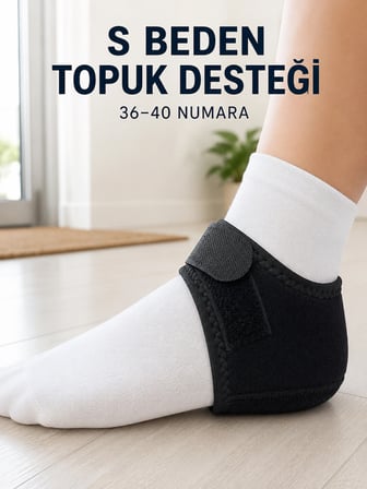 Mey İthalat Topuk Koruyucu Destek Çorabı S Beden 36-40 Numara Cırtlı Esnek Tasarım