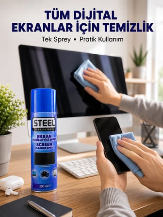 Mey İthalat Günlük Kullanıma Uygun Çok Amaçlı Ekran Temizleme Spreyi