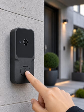 Mey İthalat HD Kameralı Akıllı Kapı Zili | Çift Yönlü Sesli Wi-Fi Görüntülü Kapı Zili