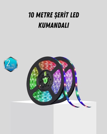 Mey İthalat Smart Şerit LED Işık – Uzaktan Kumandalı, USB Girişli, Müzik Modlu