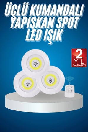 Mey İthalat Kablosuz Pilli Işıldak  Masa Lambası Mutfak Tezgah Altı Banyo Dolabı Dolap İçi