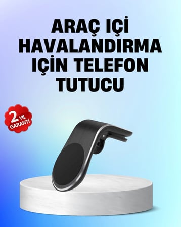 Mey İthalat Manyetik Araç Telefon Tutucu – 360° Döner Kalorifer Petekli