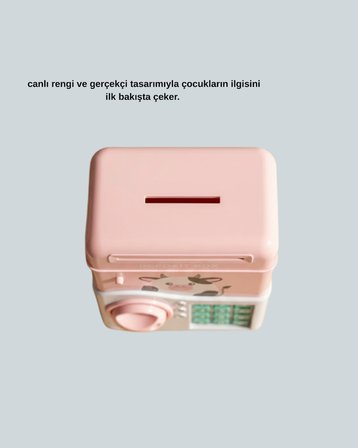 Mey İthalat Pembe Elektronik Şifreli Otomatik Para Çeken ATM Kumbarası