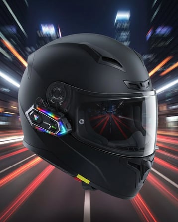 Mey İthalat Çift Telefon Destekli Motosiklet Kask Bluetooth Kulaklık