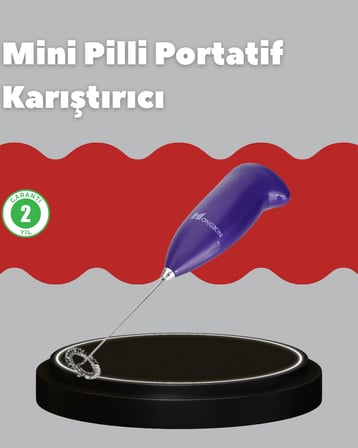 Mey İthalat Frappe ve Cappuccino Maker – Taşınabilir Pilli Köpürtücü Mikser