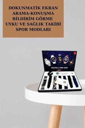 Mey İthalat Powerbank Aynalı Bluetooth Kulaklık Ve Akıllı Saat Seti ANC Özelliği Dokunamatik