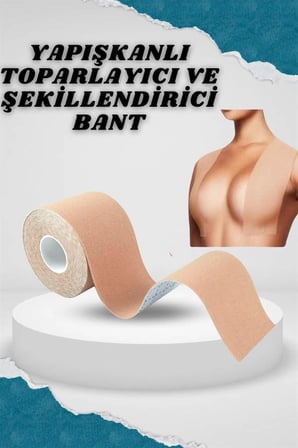 Mey İthalat Toparlayıcı Göğüs Bandı Şekillendirici Ten Rengine Uygun Esnek Hassas Ciltlere Uygun