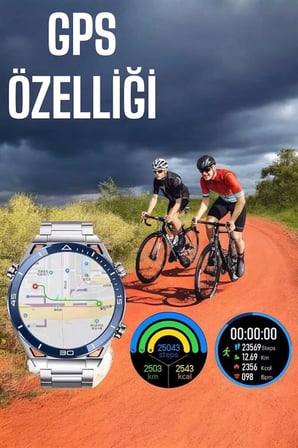 Mey İthalat Akıllı Saat Yeni Nesil 2024 Model Metal Kordonlu Bluetooth Bağlantılı